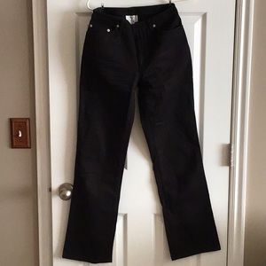 Black stretch boot cut jeans